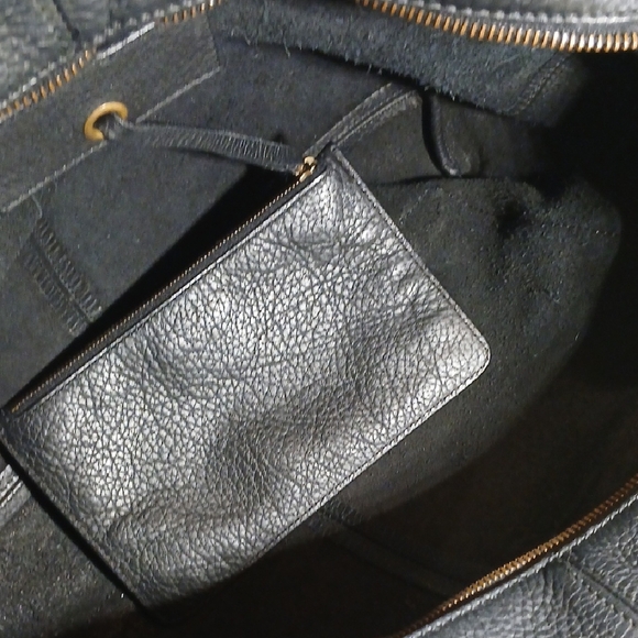 Designer Black Leather Tote Bag - Picture 16 of 16